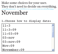 usability choices